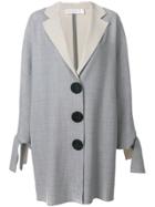 Victoria Victoria Beckham Oversized Button Coat - Grey