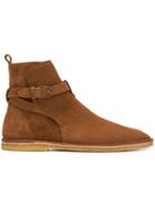 Saint Laurent Wyatt Jodhpur Flat Boots - Brown