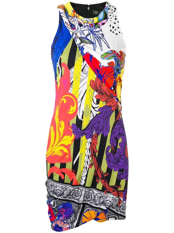 Versace Short Printed Dress - Black