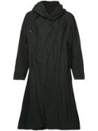 Julius Long-length Hooded Coat - Black