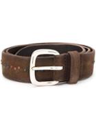 Orciani Beaded Detail Belt, Men's, Size: 90, Brown, Leather/brass
