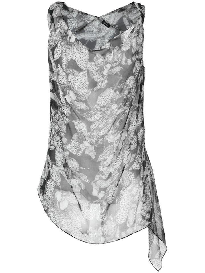 Tufi Duek Floral Print Silk Top - Unavailable