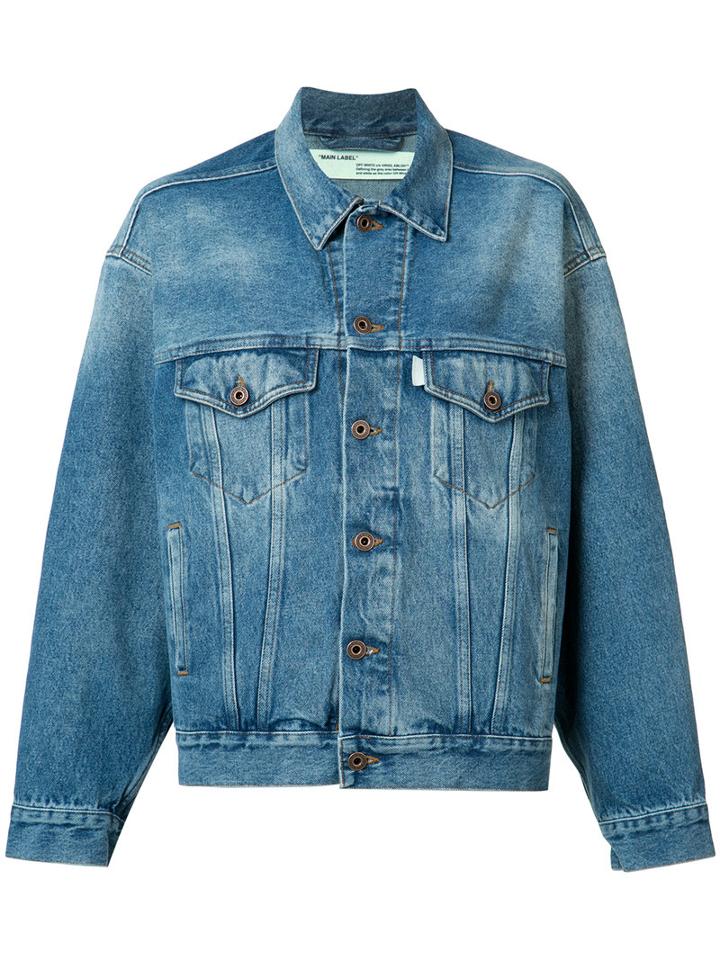Off-white - Oversized Denim Jacket - Women - Cotton - L, Women's, Blue, Cotton