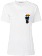 Ermanno Scervino - Bird Motif T-shirt - Women - Cotton/viscose/feather/glass - 40, White, Cotton/viscose/feather/glass