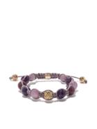 Shamballa Jewels 18kt Yellow Gold, Diamond And Amethyst Braided Beaded