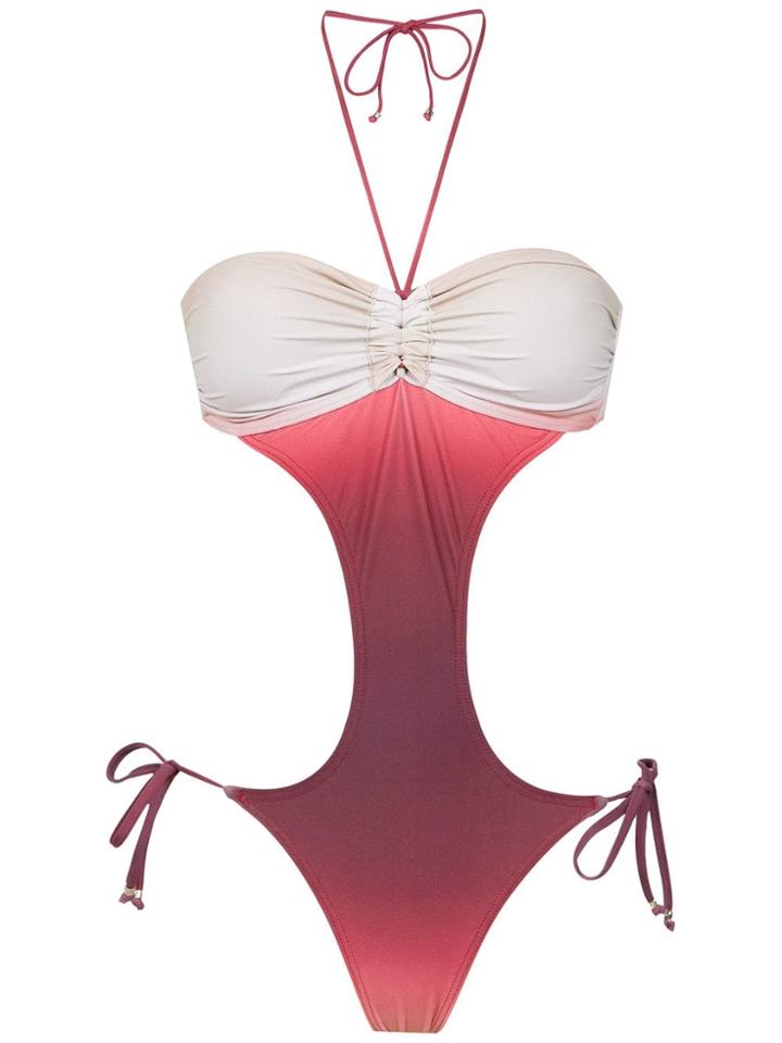Amir Slama Swimsuit With Tonal Gradient Effect - Red