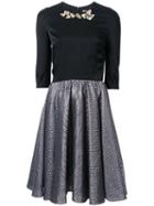 Ingie Paris Waffle Texture Dress, Women's, Size: 36, Black, Acrylic/polyamide/polyester/wool