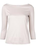 Estnation - Three-quarters Sleeve T-shirt - Women - Cotton/lyocell - 38, Nude/neutrals, Cotton/lyocell