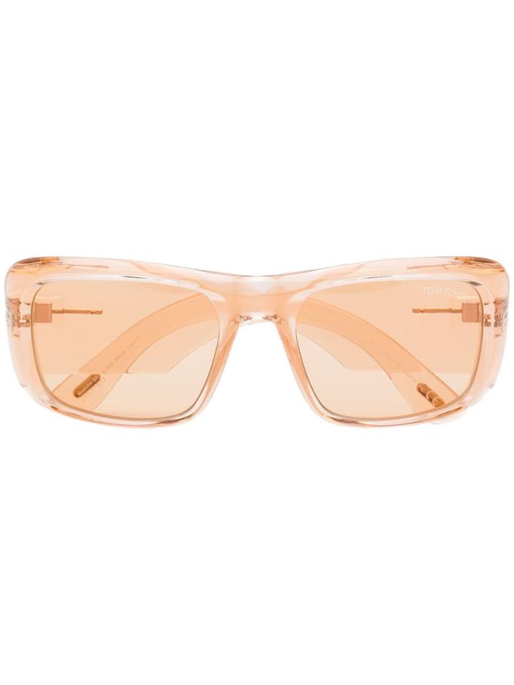 Tom Ford Eyewear Aristotle Rectangular Frame Sunglasses - Orange