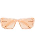 Tom Ford Eyewear Aristotle Rectangular Frame Sunglasses - Orange