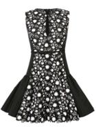 Giambattista Valli Floral Lace Mini Dress, Women's, Size: 40, Black, Silk/polyamide/polyester/cotton