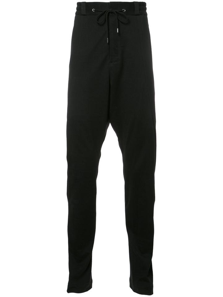 Devoa Drawstring Track Pants, Men's, Size: 2, Black, Polyester/cotton