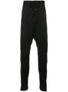 Devoa Drawstring Track Pants, Men's, Size: 2, Black, Polyester/cotton