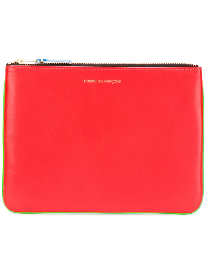 Comme Des Garçons Wallet Top Zip Pouch - Red