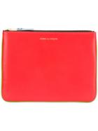 Comme Des Garçons Wallet Top Zip Pouch - Red