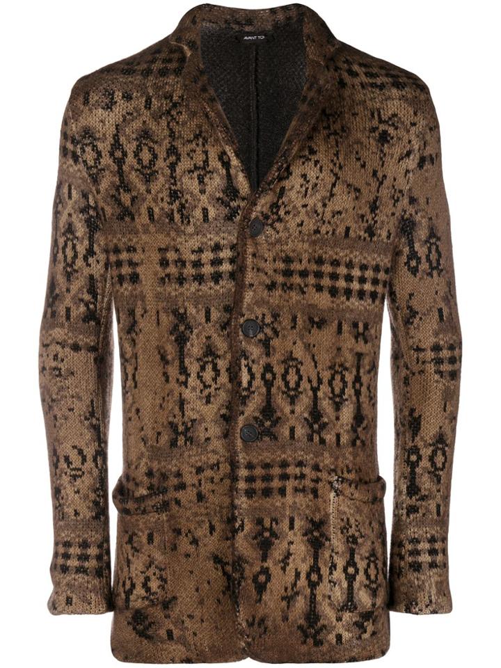 Avant Toi Knit Cardigan - Brown