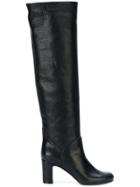 L'autre Chose Mid Panelled Boots - Black