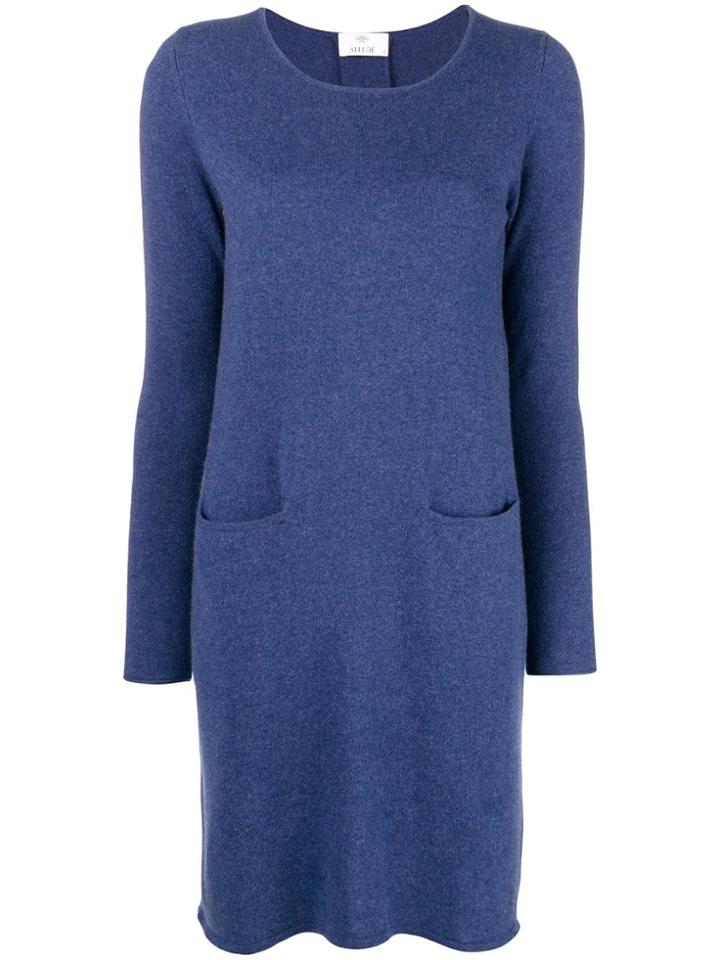 Allude Midi Knitted Dress - Blue