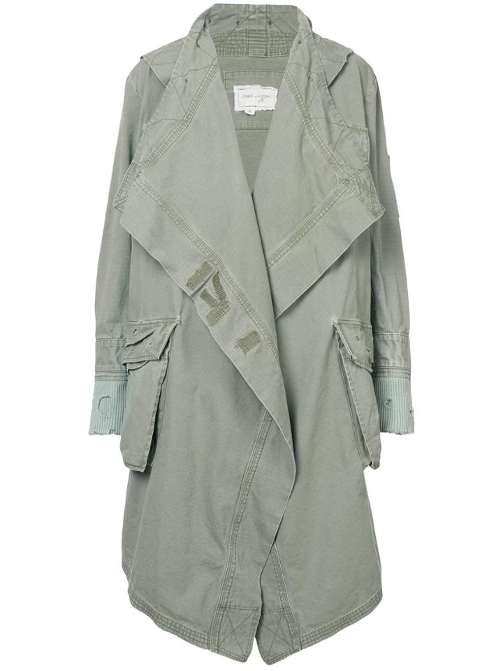 Greg Lauren Oversized Parka Coat - Green