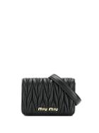 Miu Miu Logo Plaque Belt Bag - Black