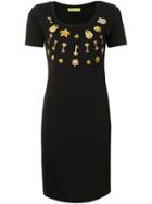 Versace Jeans Key Print Dress - Black