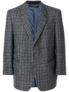 Pierre Cardin Pre-owned Checked Notched Lapel Jacket - Grey