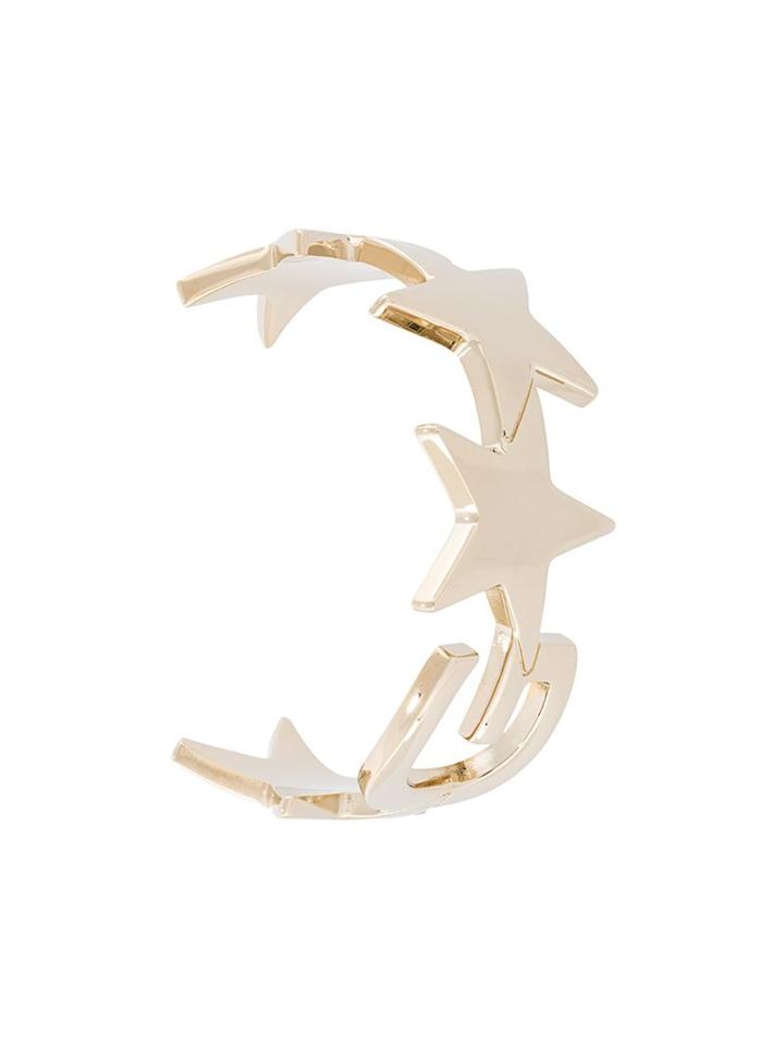Givenchy Logo And Star Cuff, Women's, Size: Small, Metallic