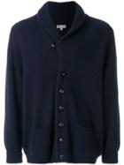 N.peal Kensington Button Front Cardigan - Blue