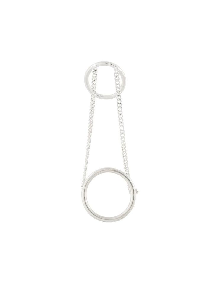 Maison Margiela Linked Double Ring, Women's, Size: Large, Metallic