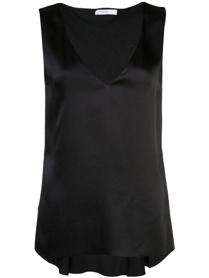 Rosetta Getty Sleeveless Flared Top - Black