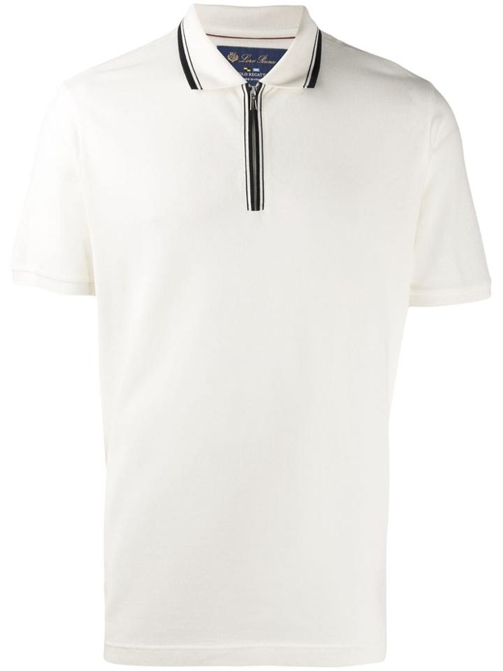 Loro Piana Zipped Polo Top - White