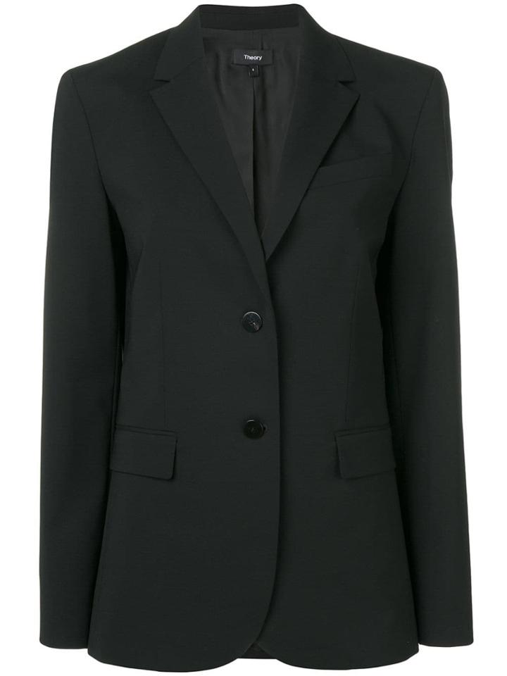 Theory Single Breasted Blazer - Black