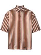 Lanvin - Boxy Striped Shirt - Men - Cotton - 40, Brown, Cotton