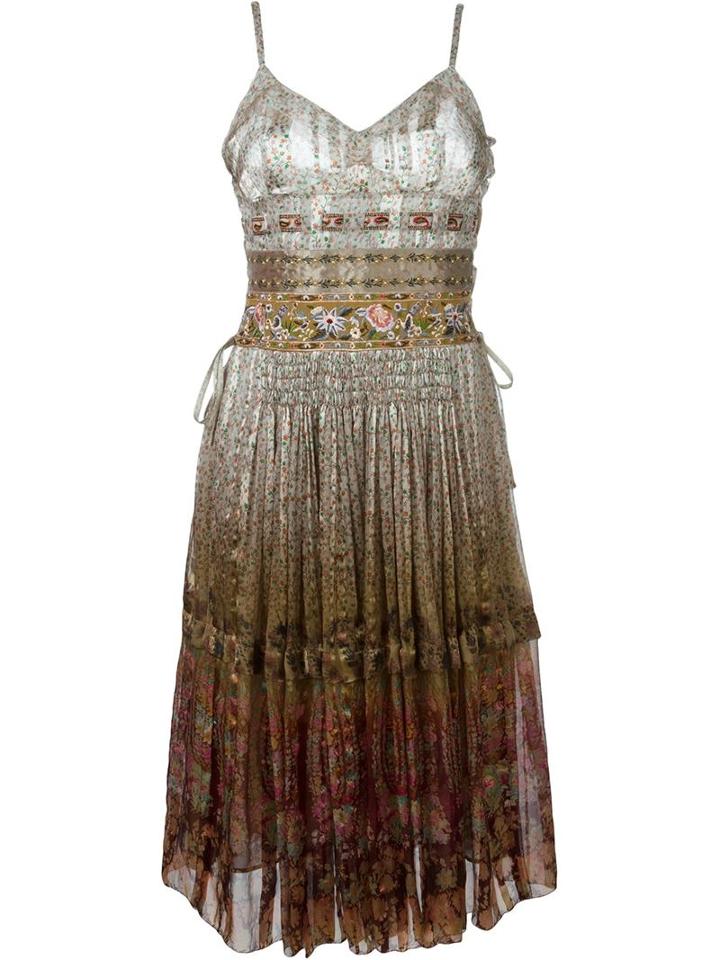 Etro Printed Pleated Dress