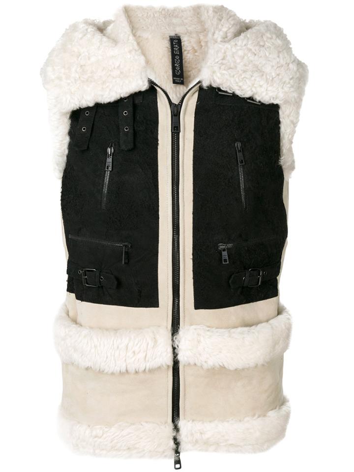 Giorgio Brato Shearling Gilet - Nude & Neutrals