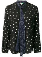 Rixo London Pussy-bow Star Print Blouse - Black