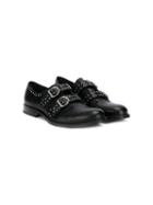 Gallucci Kids Teen Stud-embellished Loafers - Black