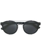 Dolce & Gabbana Eyewear Round Double Bridge Sunglasses - Black