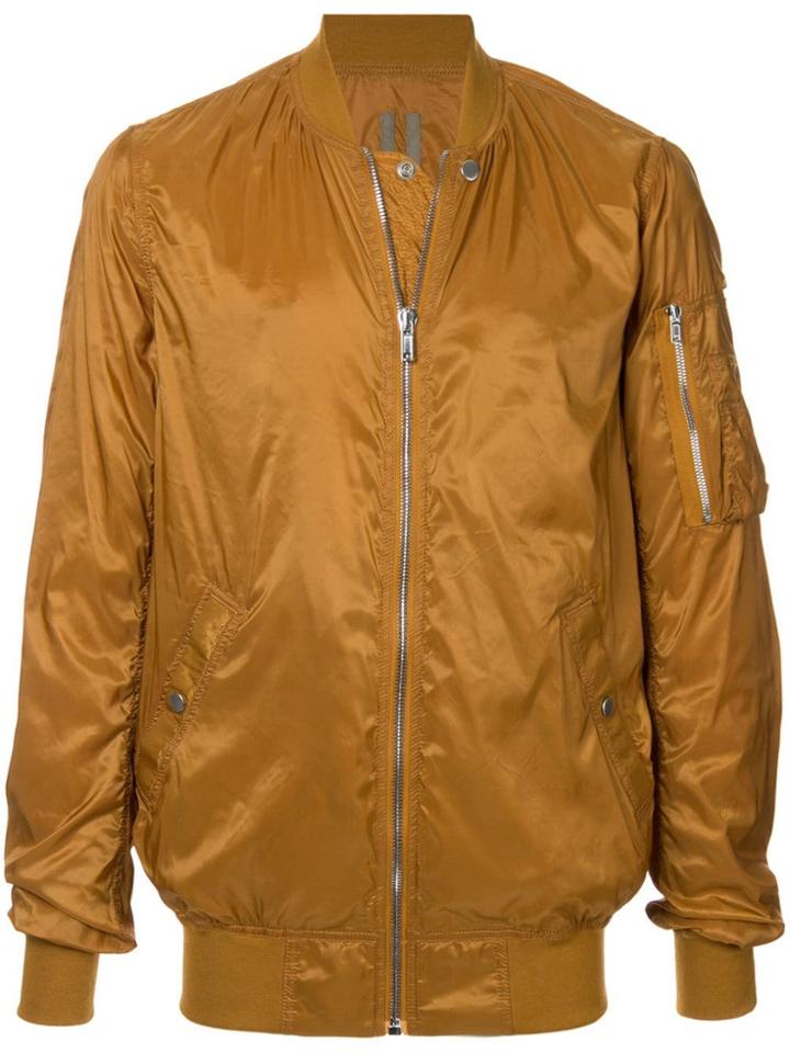 Rick Owens Drkshdw Zipped Bomber Jacket - Brown