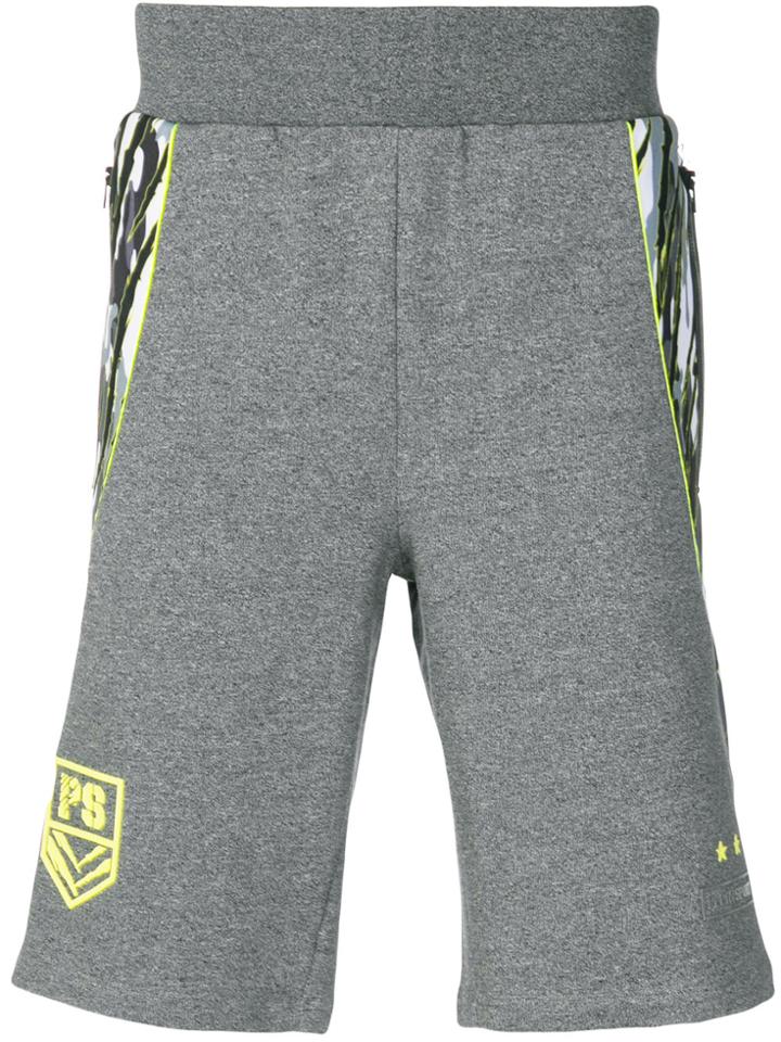 Plein Sport Side Stripe Track Shorts - Grey