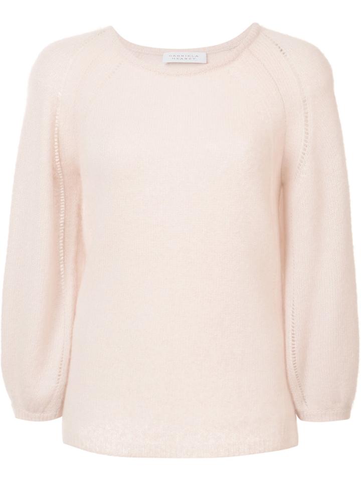 Gabriela Hearst Balloon Sleeve Jumper, Size: Small, Pink/purple, Cashmere/silk