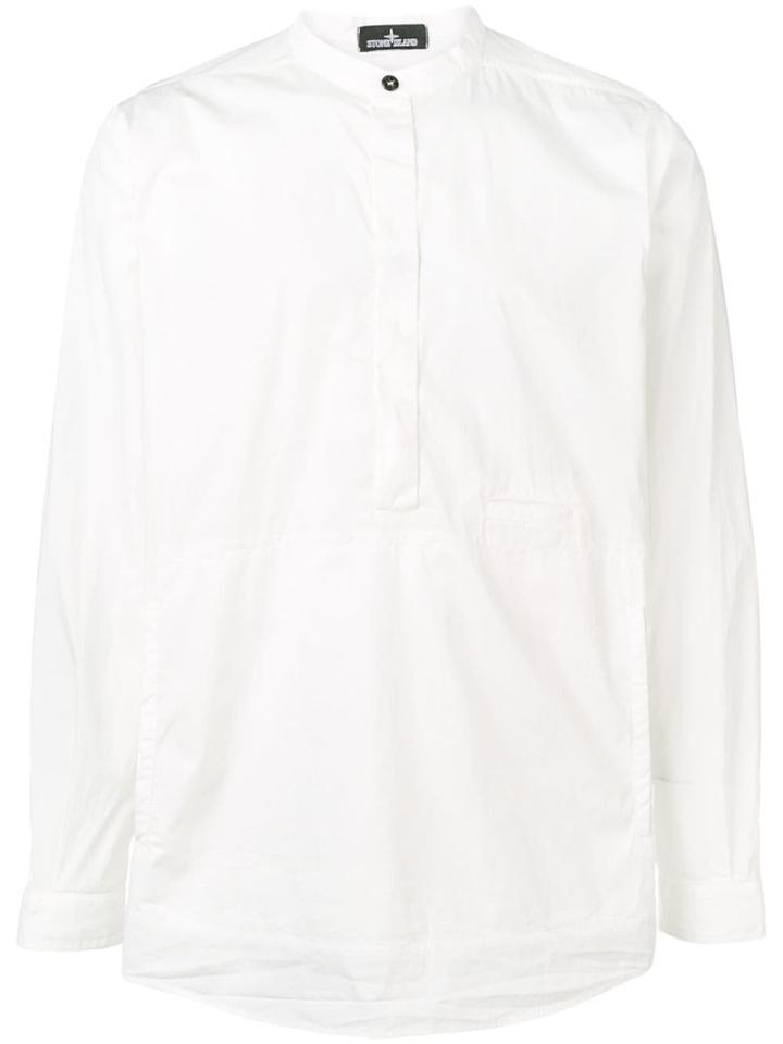 Stone Island Shadow Project Band Collar Tunic Top - White