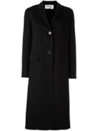 Valentino Single Breasted Coat - Black