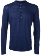 Massimo Alba - Buttoned Sweatshirt - Men - Linen/flax - L, Blue, Linen/flax