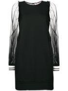 Twin-set Sheer Sleeve Dress - Black