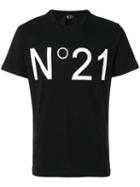 No21 Logo Print T-shirt, Men's, Size: Large, Black, Cotton