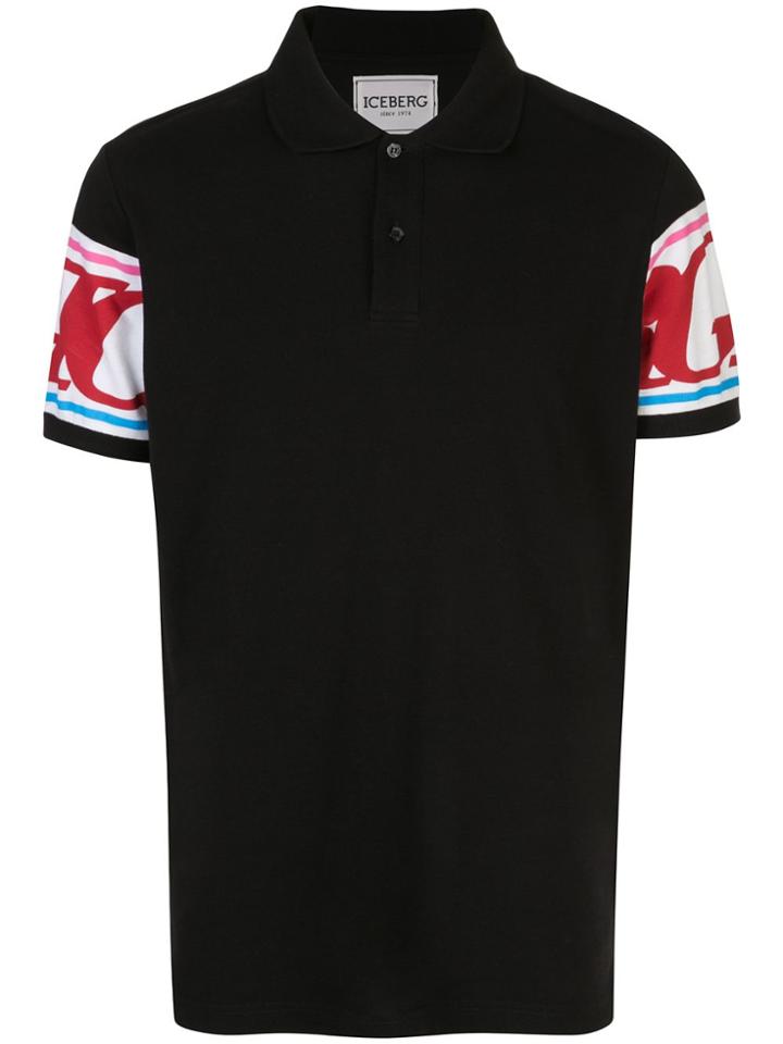 Iceberg Logo Polo Shirt - Black