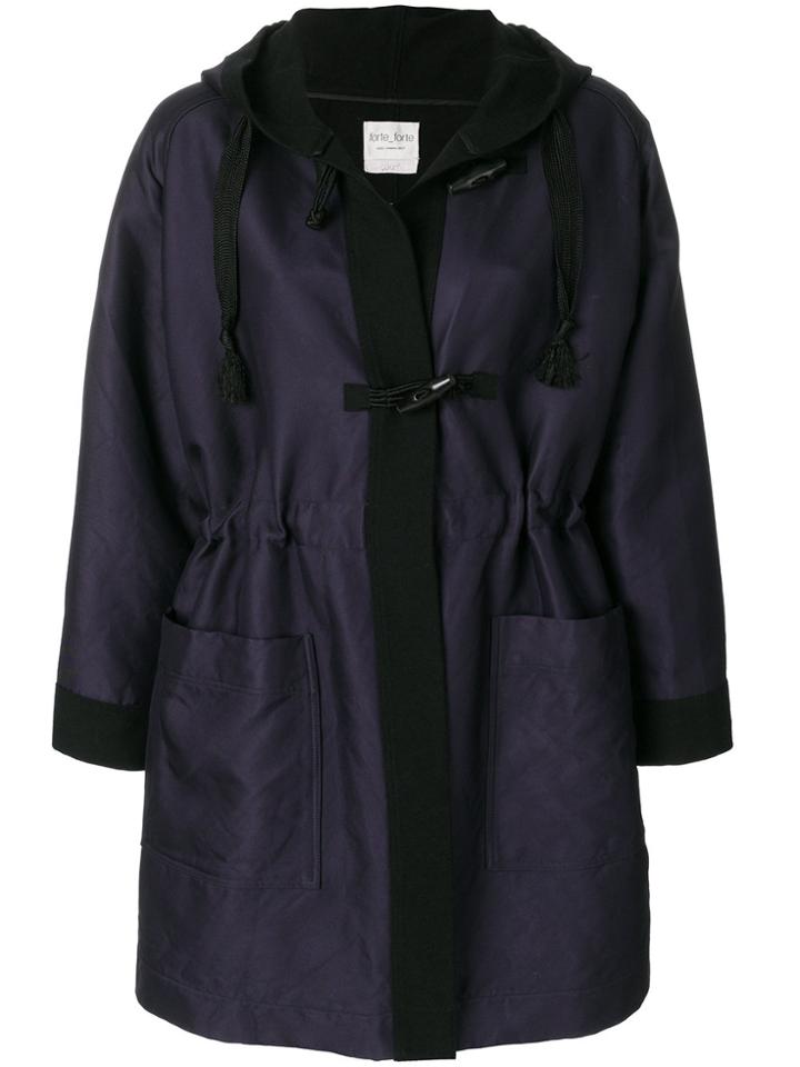Forte Forte Classic Hooded Parka - Pink & Purple