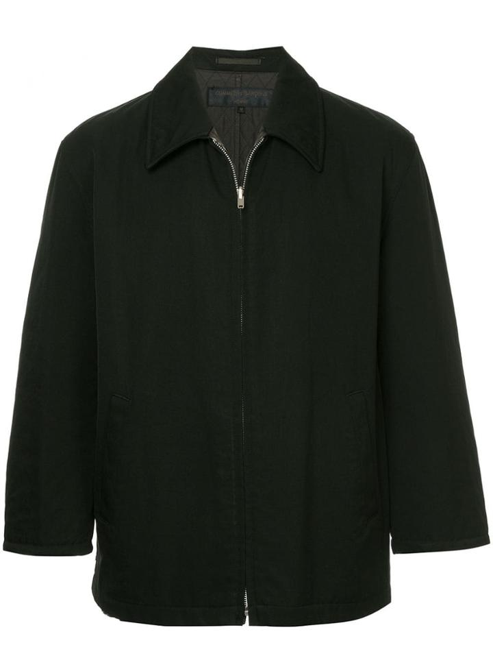 Comme Des Garçons Vintage Zip Up Lined Bomber Jacket - Black