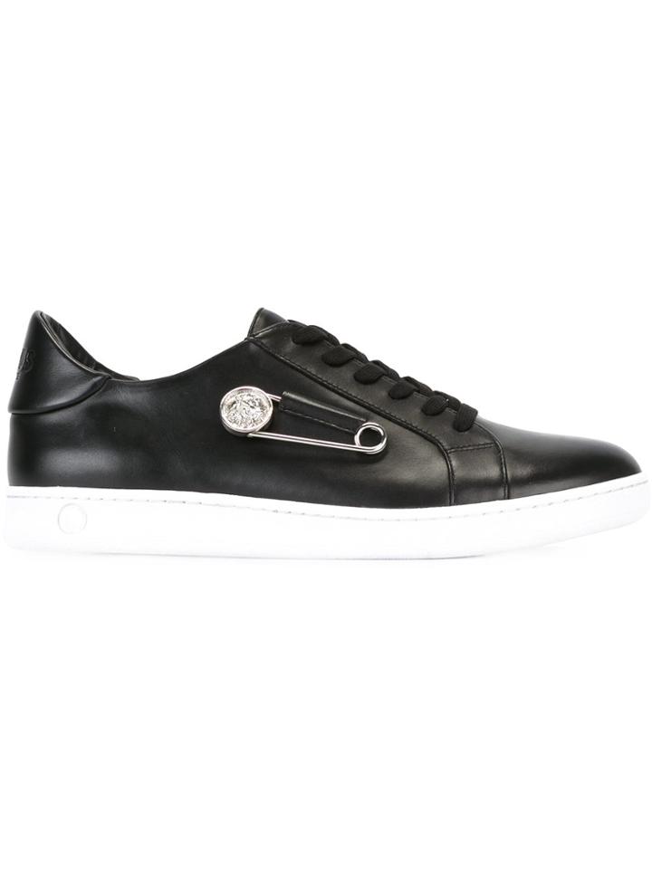 Versus Safety Pin Sneakers - Black